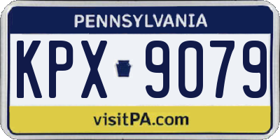 PA license plate KPX9079