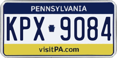 PA license plate KPX9084