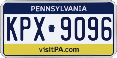 PA license plate KPX9096