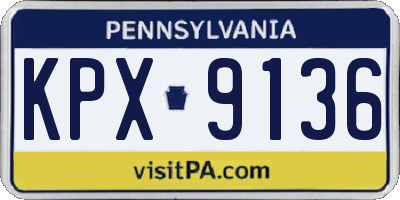 PA license plate KPX9136