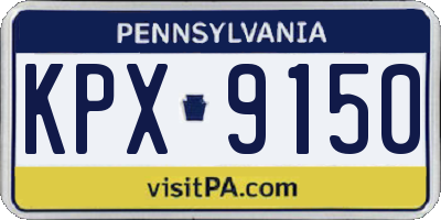 PA license plate KPX9150