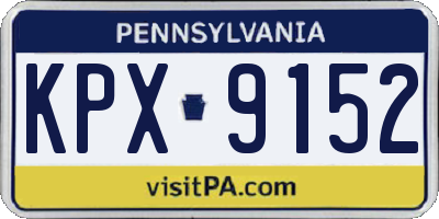 PA license plate KPX9152