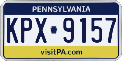 PA license plate KPX9157