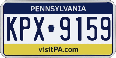 PA license plate KPX9159