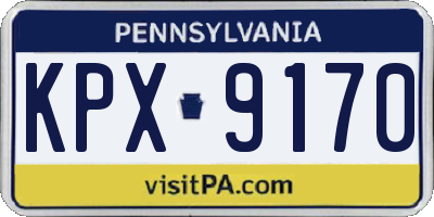 PA license plate KPX9170
