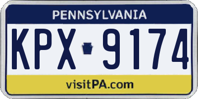 PA license plate KPX9174