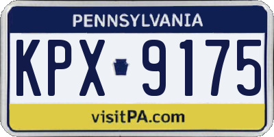 PA license plate KPX9175