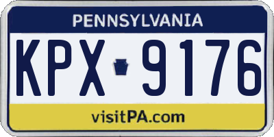 PA license plate KPX9176