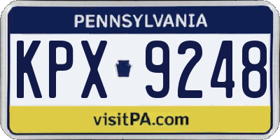 PA license plate KPX9248