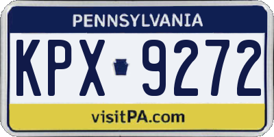 PA license plate KPX9272