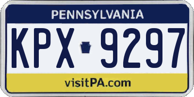 PA license plate KPX9297