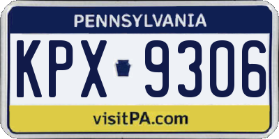 PA license plate KPX9306