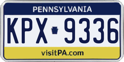PA license plate KPX9336