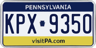 PA license plate KPX9350
