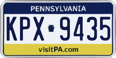 PA license plate KPX9435