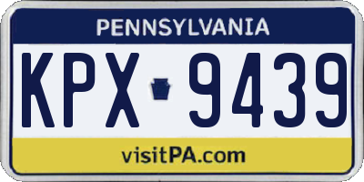 PA license plate KPX9439