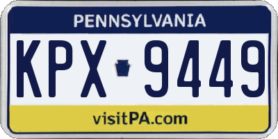 PA license plate KPX9449