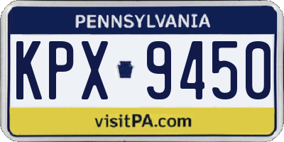 PA license plate KPX9450