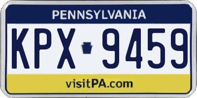 PA license plate KPX9459