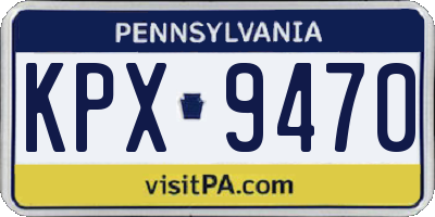 PA license plate KPX9470