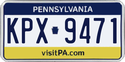 PA license plate KPX9471