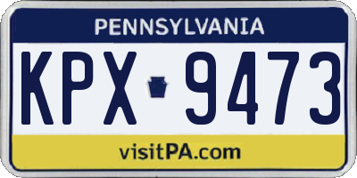 PA license plate KPX9473