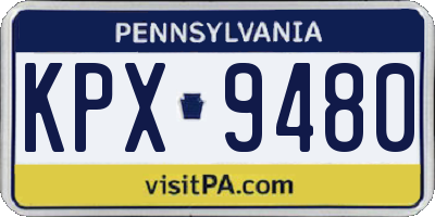 PA license plate KPX9480
