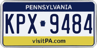 PA license plate KPX9484