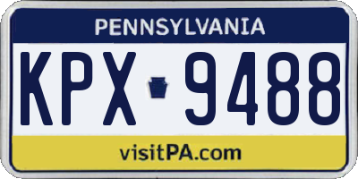 PA license plate KPX9488
