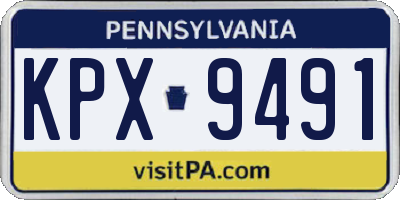 PA license plate KPX9491