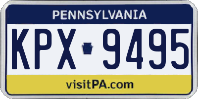 PA license plate KPX9495