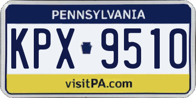 PA license plate KPX9510