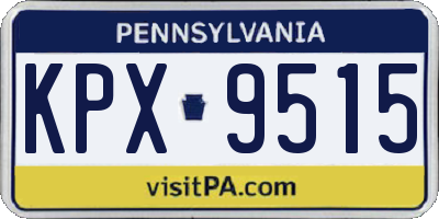 PA license plate KPX9515