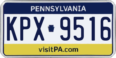 PA license plate KPX9516