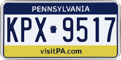 PA license plate KPX9517