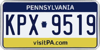 PA license plate KPX9519