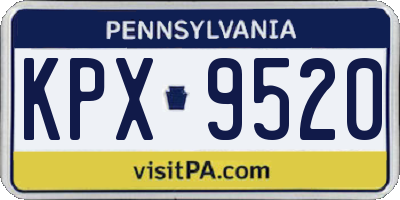 PA license plate KPX9520