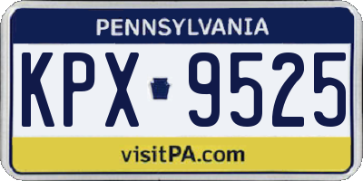 PA license plate KPX9525