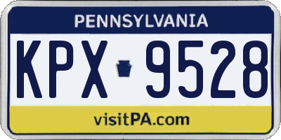 PA license plate KPX9528