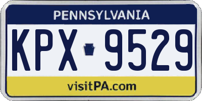 PA license plate KPX9529