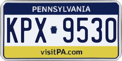 PA license plate KPX9530