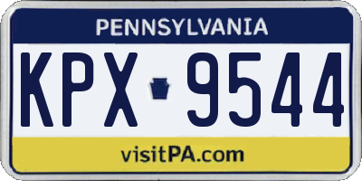 PA license plate KPX9544