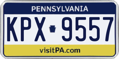 PA license plate KPX9557