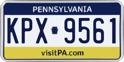 PA license plate KPX9561
