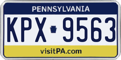 PA license plate KPX9563