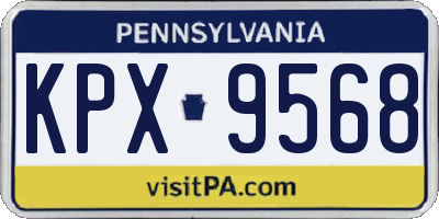PA license plate KPX9568