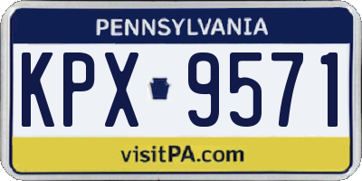 PA license plate KPX9571