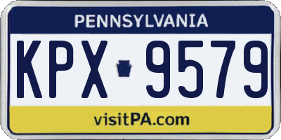PA license plate KPX9579