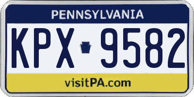 PA license plate KPX9582