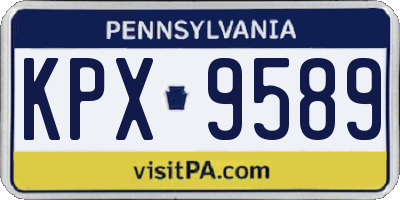 PA license plate KPX9589